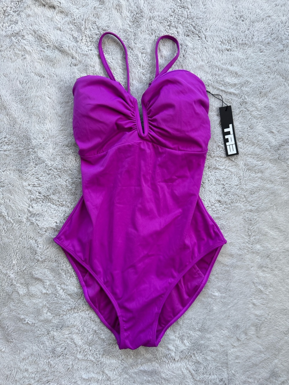 TA3 Converty Snatched Waist Lace Up Corset Back Swimsuit Orchid Medium Short